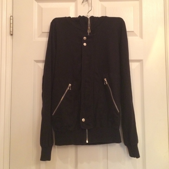 Black zip up w/ buttons jacket