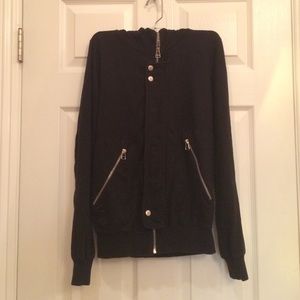 Black zip up w/ buttons jacket