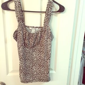 WHBM Girly Animal Print Tank WHBM Girly Animal Print Tank