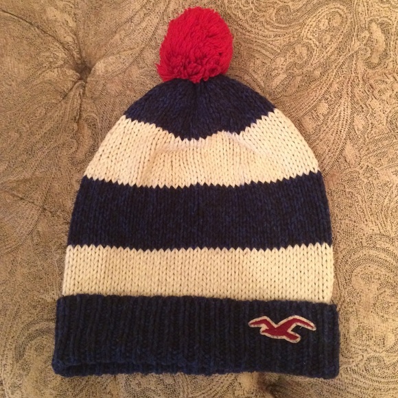 Hollister striped beanie