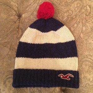 Hollister striped beanie