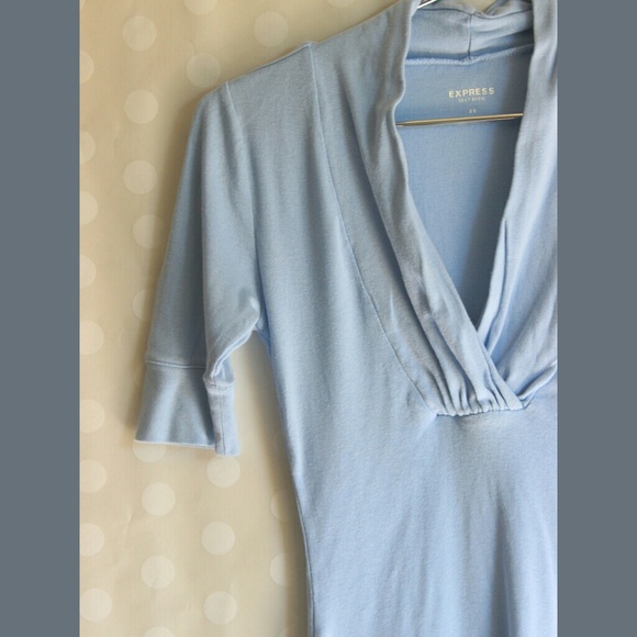 Blue V-neck Top