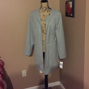 🔴NWT🔴HOUNDSTOOTH LONG COLLARLESS BLAZER/JACKET