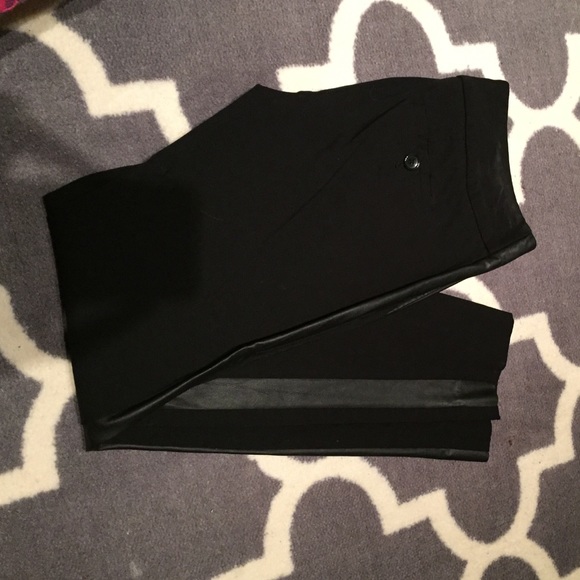 The Limited faux leather trim pants