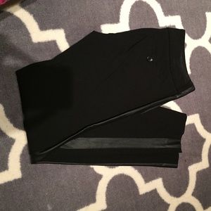 The Limited faux leather trim pants