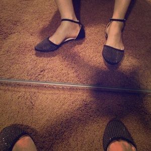 Black shoes with ankle straps