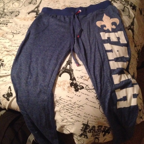 Blue sweatpants