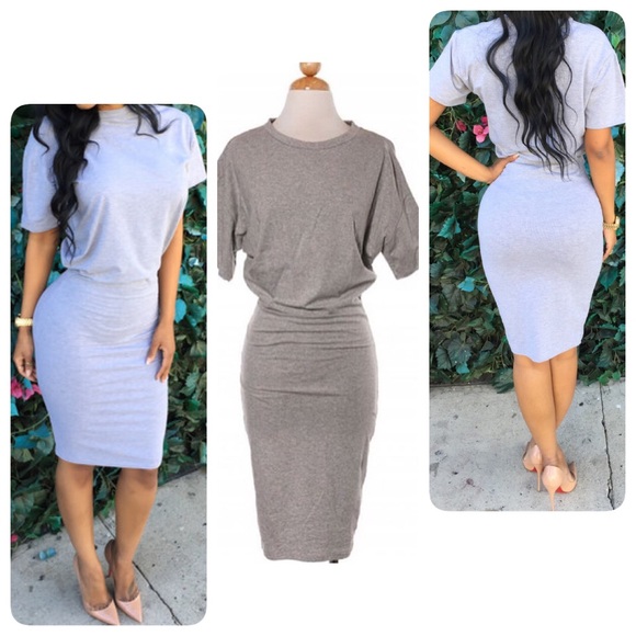 T-Shirt Dress (Heather Grey)