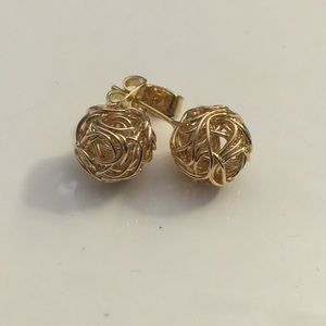 18K gold plated knot earrings