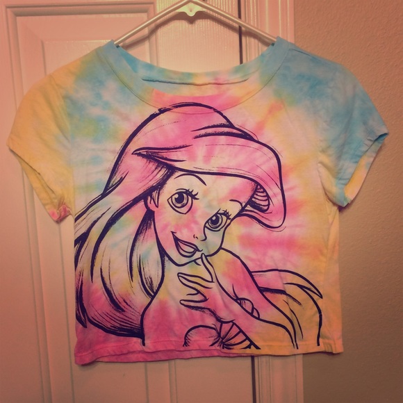 Disney tie dye Ariel crop top