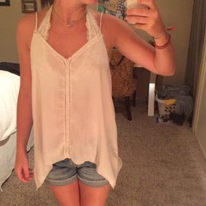H&M silky cream tank top