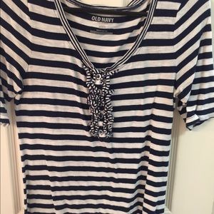 Striped Ruffle Tee