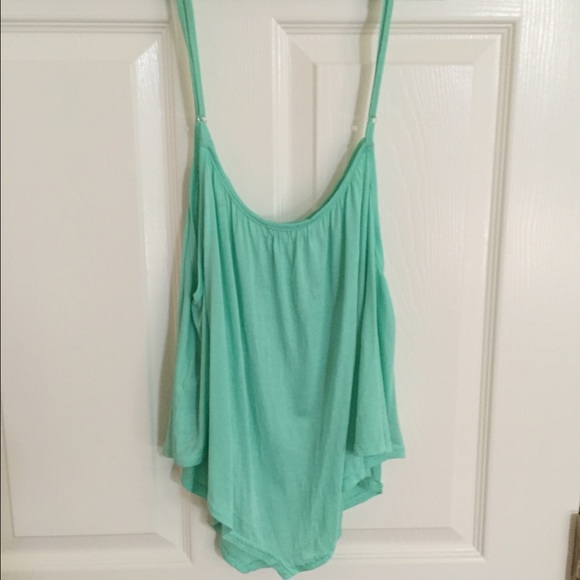 Mint tank w silver ring design - Picture 2 of 3