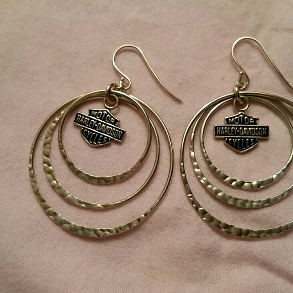 Sterling silver Harley earrings
