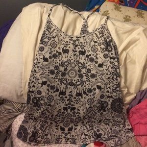 Animal and nature patterned tank top