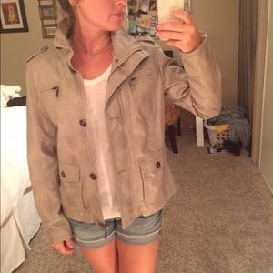 GREY Leather jacket