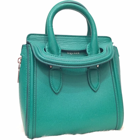 Alexander McQueen Handbags - ALEXANDER MCQUEEN MINI HEROIN SATCHEL IN EMERALD!