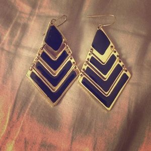 Gold & black earrings