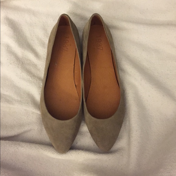 Taupe Madewell Sidewalk skimmer flats