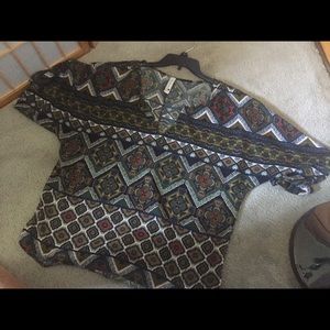 Patterned bohemian tunic