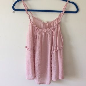 Pink flower tank