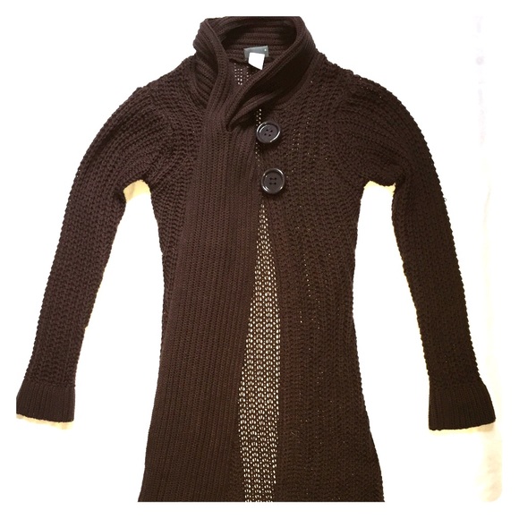 Beautiful long brown scarf cardigan