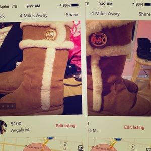 Michael Kor Genuine Sheep Fur boots