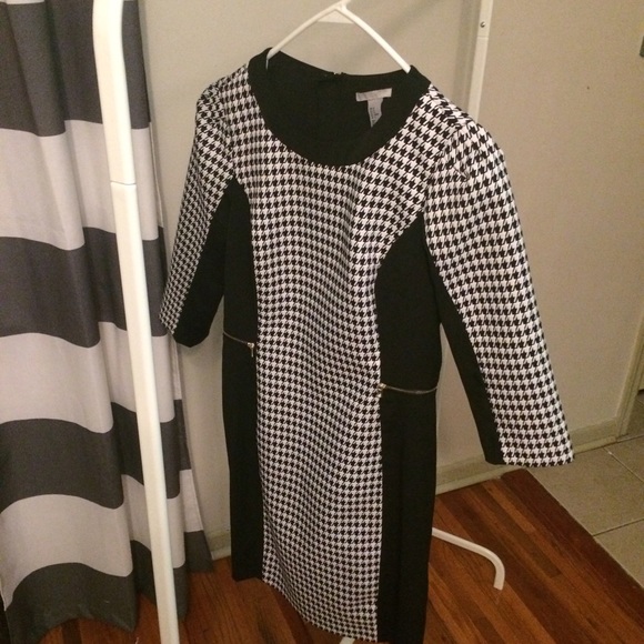 black + white dress