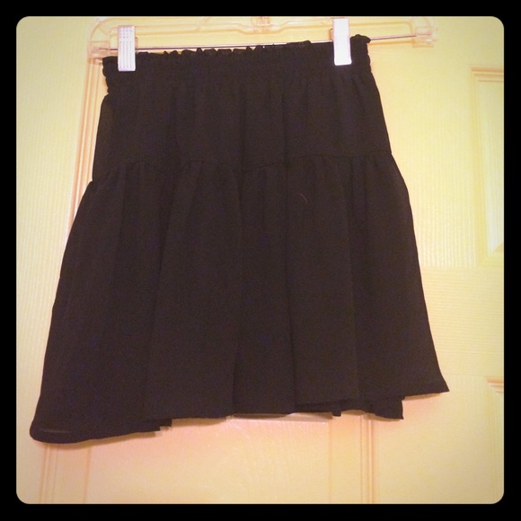 Black chiffon skirt