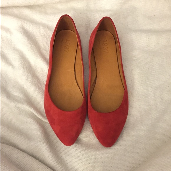Red madewell side walk skimmer flats