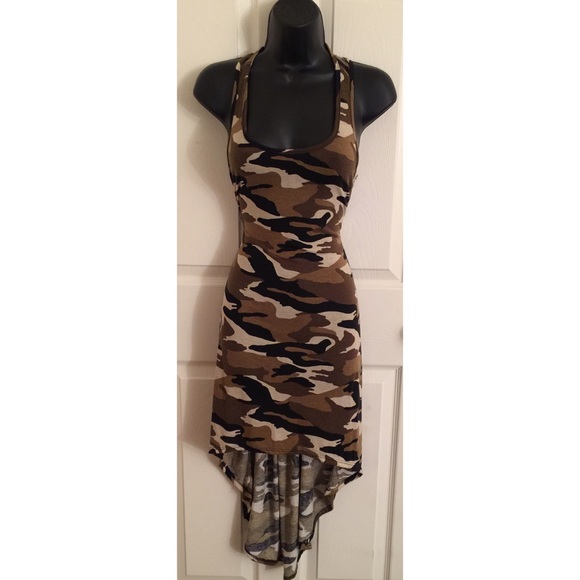 Love J Dresses & Skirts - Camouflage hi low dress