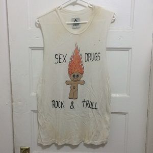 UNIF "sex, drugs, rock & troll" tank.