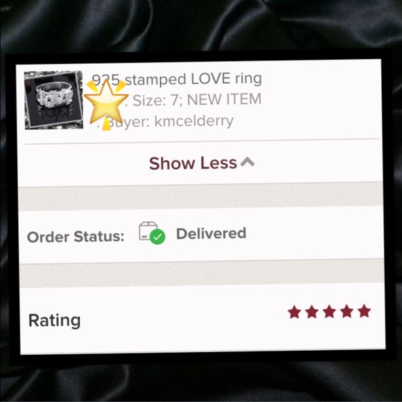 ❤️ New Sterling Silver Diamond Love Ring❤️ - Picture 3 of 3