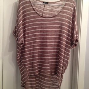 Brown with cream stripes shirt