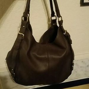 Brown leather purse