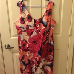 Bright floral print dress