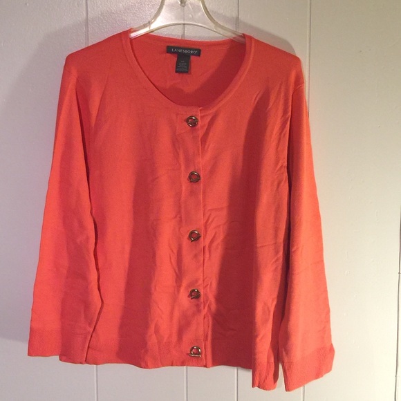 Orange Comfy Cardigan Sweater XXL - Picture 2 of 4