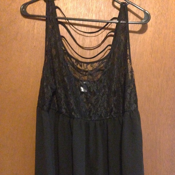 torrid Tops - Lovely black lace, sheer blouse with open back  ♡