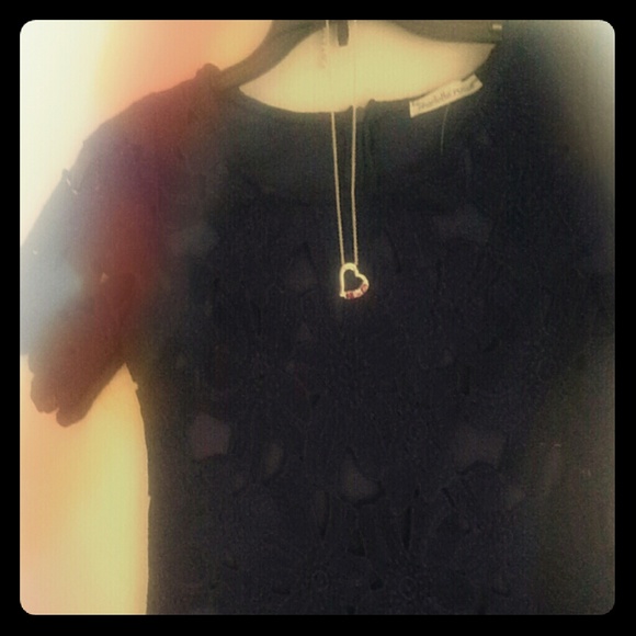 Crochet navy blue dress