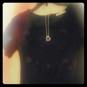 Crochet navy blue dress