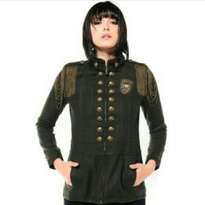 Ed Hardy Green Military Jacket