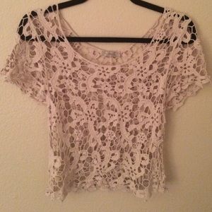 Crochet beige top