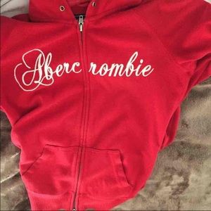 Red Abercrombie Zip Up