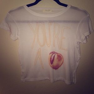 RARE "You're a 🍑" Brandy Melville graphic top