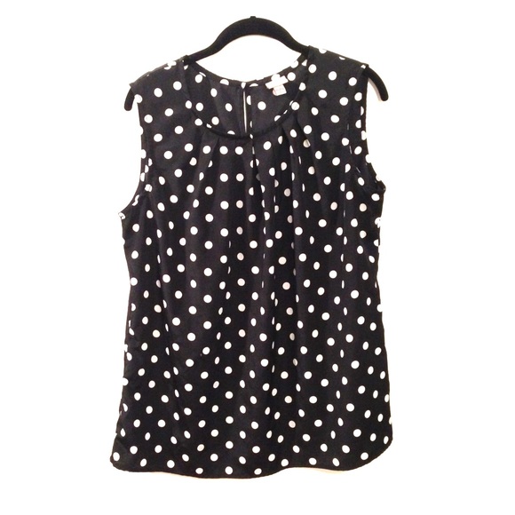Merona polka dot sleeveless blouse top