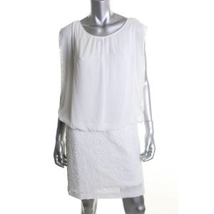 AIDAN MATTOX IvorySequined Sleeveless Party