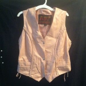 Pink Leather vest