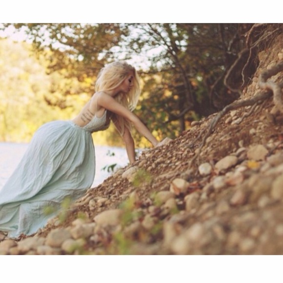 Light Green Flow-ey Gown & black body suit bundle