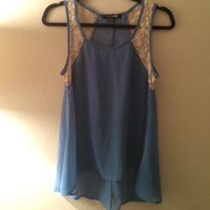 Long high low chiffon blouse