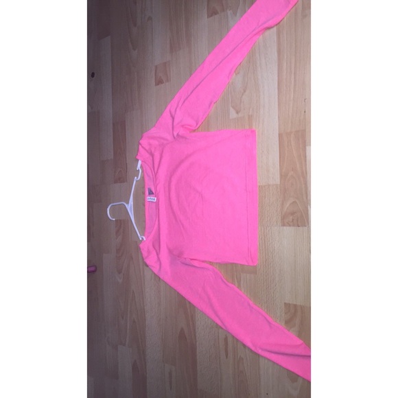 Pink H&M Longsleeve Cropped Top